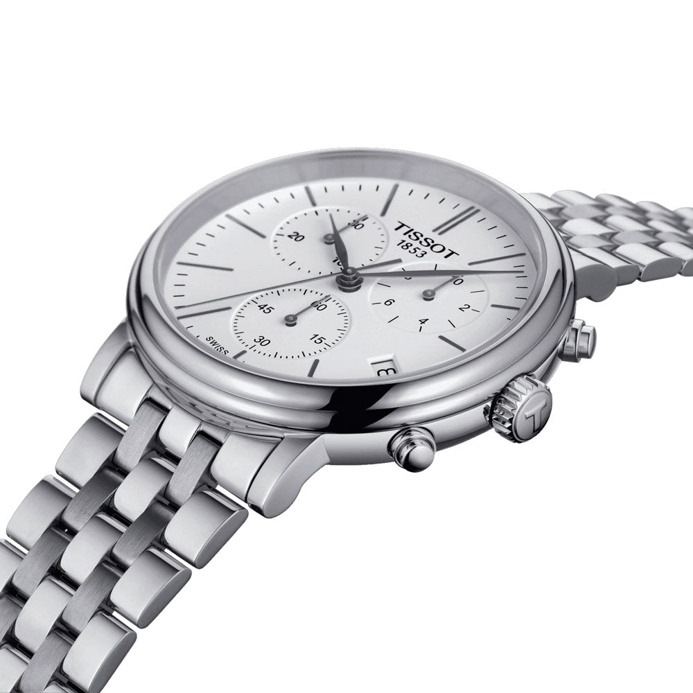  Shop Authentic Tissot Carson Premium White Dial Silver Steel Strap Watch For Men - T122.417.11.011.00 - Luxxuri