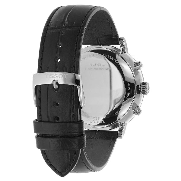  Shop Authentic Tissot Carson Premium Chronograph Black Dial Black Leather Strap Watch For Men - T122.417.16.051.00 - Luxxuri