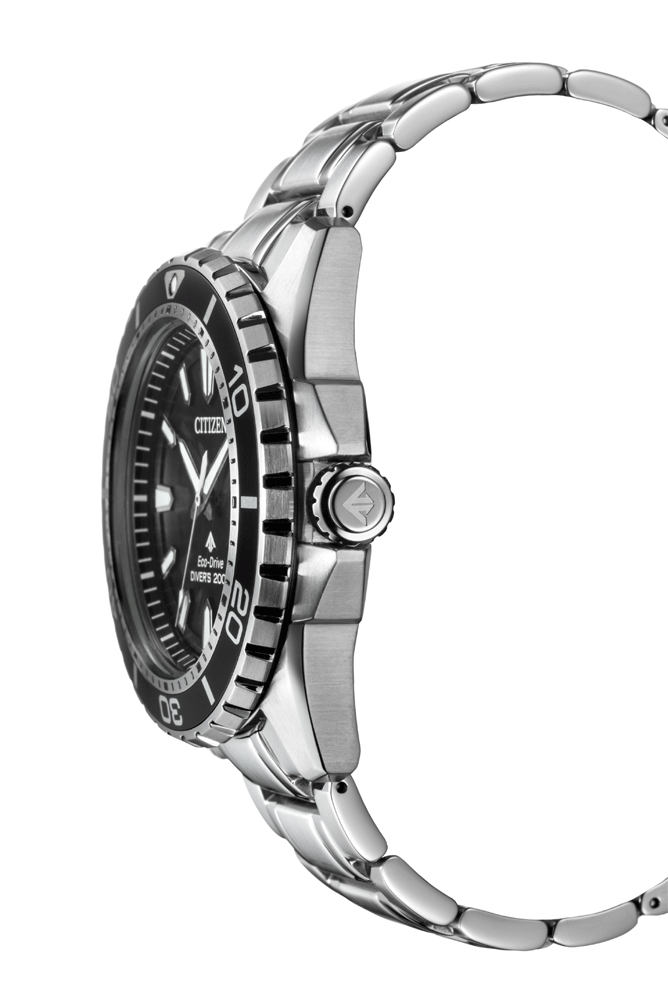  Shop Authentic Citizen Promaster Diver Chronograph Black Dial Silver Steel Strap Watch For Men - BN0190-82E - Luxxuri