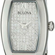  Shop Authentic Bulova Crystal Collection Silver Dial Silver Steel Strap Watch for Women - 96L235 - Luxxuri
