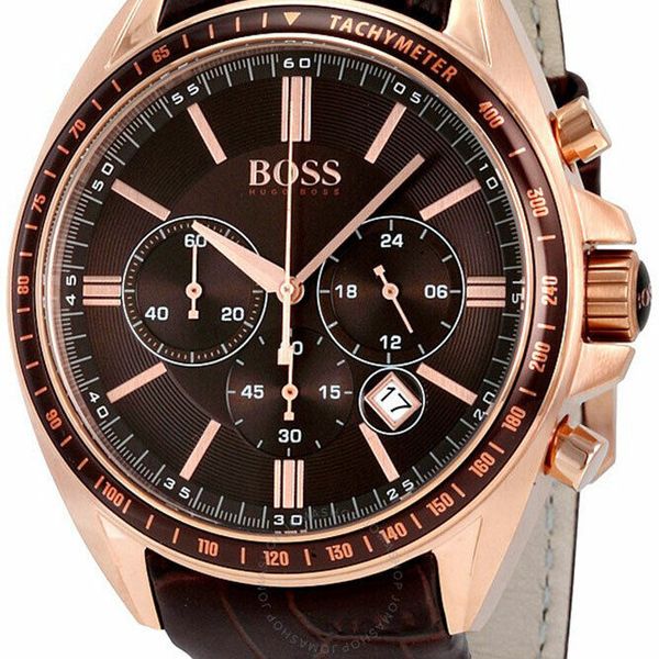  Shop Authentic Hugo Boss Driver Black Dial Black Leather Strap Watch for Men - 1513092 - Luxxuri