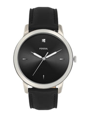  Shop Authentic Fossil The Minimalist Carbon Series Black Dial Black Leather Strap Watch for Men - FS5497 - Luxxuri
