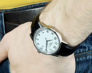  Shop Authentic Tissot T Classic Carson White Dial Black Leather Strap Watch for Men - T085.410.16.013.00 - Luxxuri