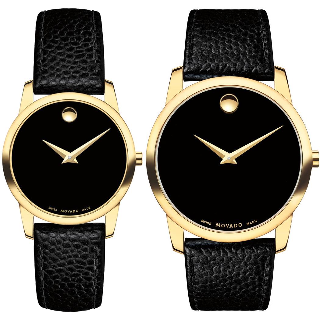  Shop Authentic Movado Museum Classic Black Dial Black Leather Strap Watch For Women - 0607016 - Luxxuri