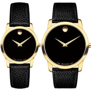  Shop Authentic Movado Museum Classic Black Dial Black Leather Strap Watch For Women - 0607016 - Luxxuri