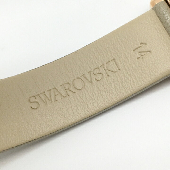  Shop Authentic Swarovski Uptown Crystal Grey Dial Grey Leather Strap Watch for Women - 5547716 - Luxxuri