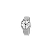  Shop Authentic Calvin Klein Minimal White Dial Silver Mesh Bracelet Watch for Men - K3M5115X - Luxxuri