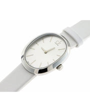  Shop Authentic Calvin Klein Incentive White Dial White Leather Strap Watch for Women - K3P231L6 - Luxxuri