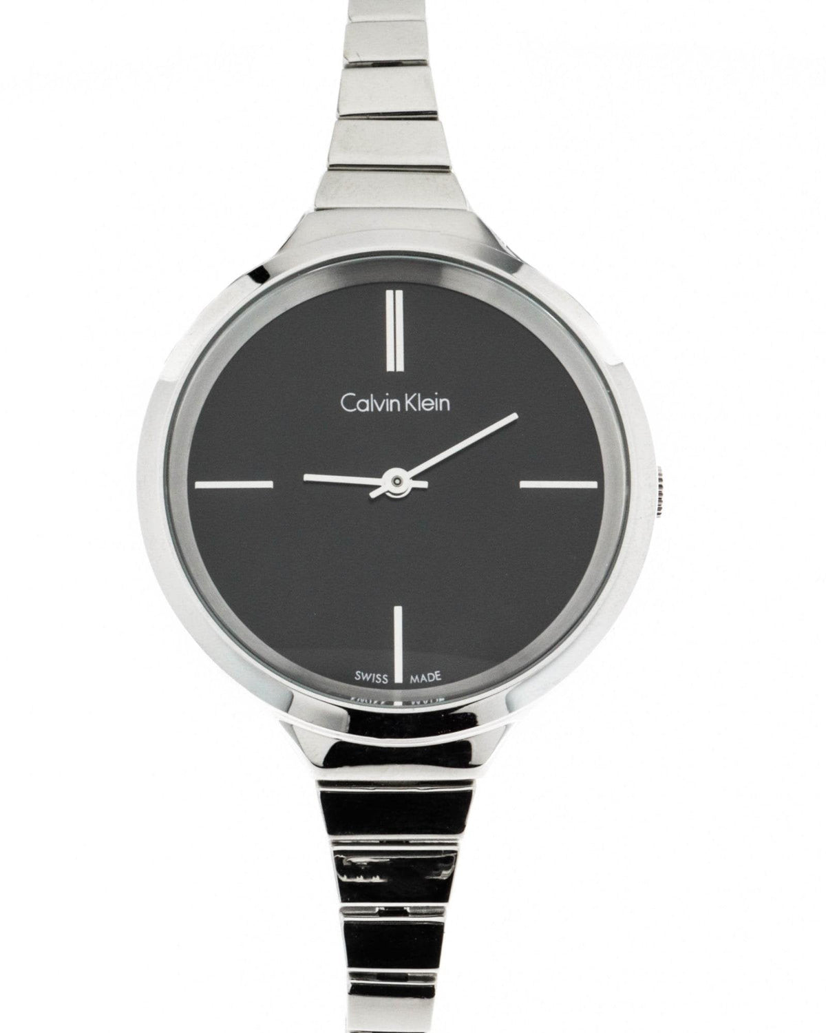  Shop Authentic Calvin Klein Lively Black Dial Silver Steel Strap Watch for Women - K4U23121 - Luxxuri