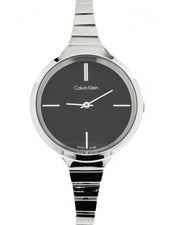  Shop Authentic Calvin Klein Lively Black Dial Silver Steel Strap Watch for Women - K4U23121 - Luxxuri