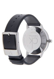  Shop Authentic Calvin Klein Minimal Black Dial Black Leather Strap Watch for Men - K7621107 - Luxxuri