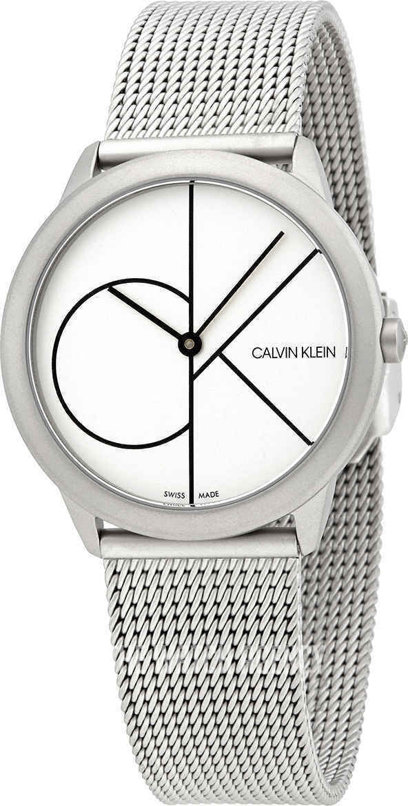  Shop Authentic Calvin Klein Minimal Silver Dial Silver Mesh Bracelet Watch for Women - K3M2212Z - Luxxuri