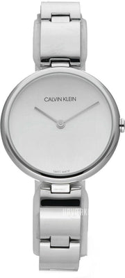  Shop Authentic Calvin Klein Wavy Silver Dial Silver Steel Strap Watch for Women - K9U23146 - Luxxuri