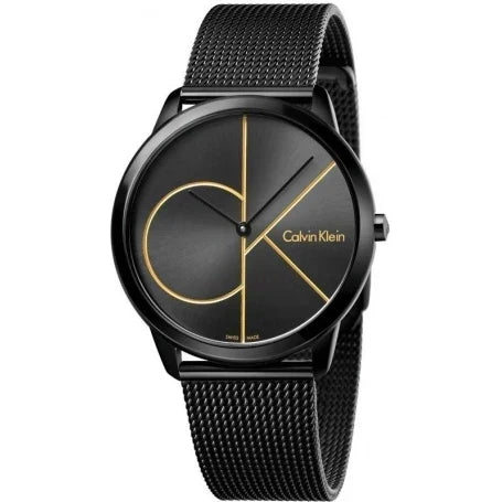  Shop Authentic Calvin Klein Minimal Black Dial Black Mesh Bracelet Watch for Men - K3M214X1 - Luxxuri