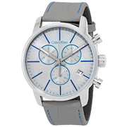  Shop Authentic Calvin Klein City Chronograph White Dial White Leather Strap Watch for Men - K2G271Q4 - Luxxuri