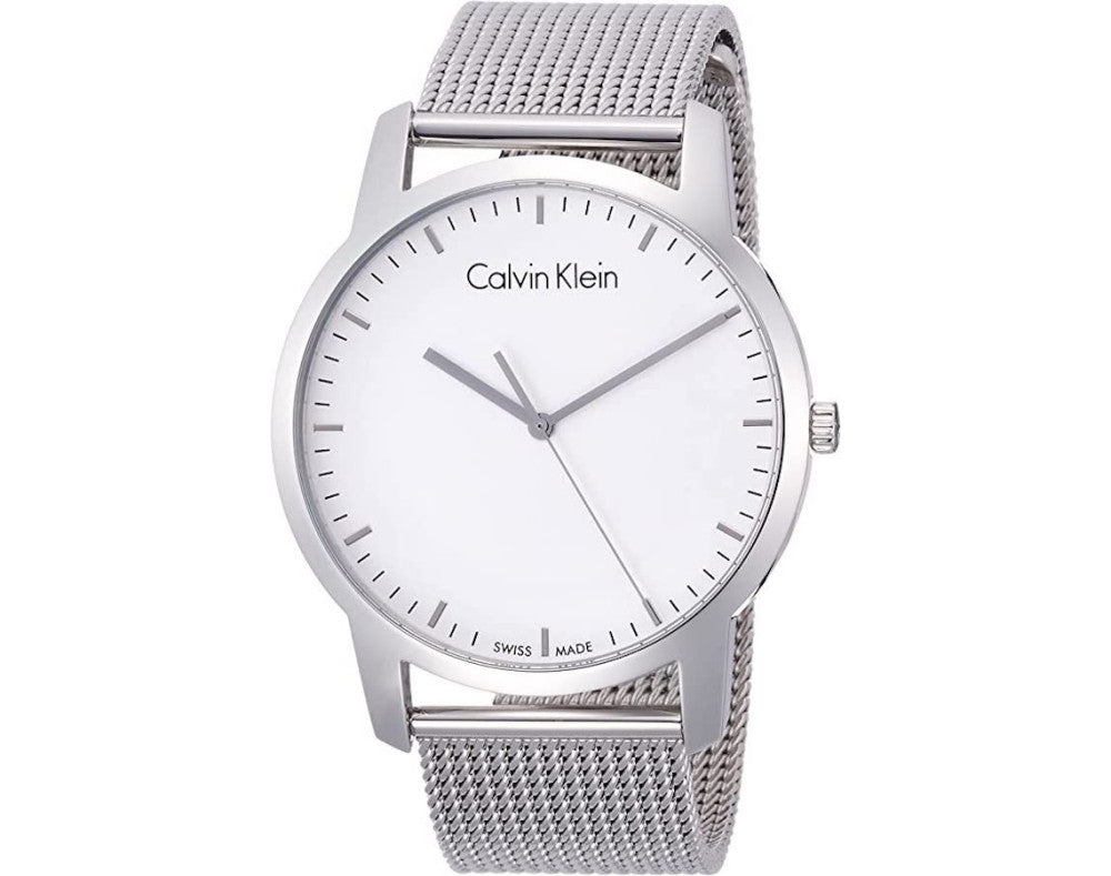  Shop Authentic Calvin Klein City Chronograph White Dial Silver Mesh Bracelet Watch for Men - K2G2G126 - Luxxuri