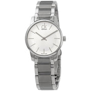  Shop Authentic Calvin Klein City Silver Dial Silver Steel Strap Watch for Women - K2G23126 - Luxxuri