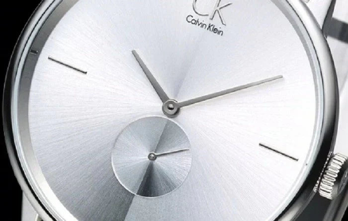  Shop Authentic Calvin Klein Accent Silver Dial White Leather Strap Watch for Women - K2Y231K6 - Luxxuri