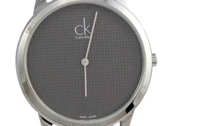  Shop Authentic Calvin Klein Minimalist Black Dial Silver Mesh Bracelet Watch for Men - K3M2112X - Luxxuri