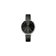  Shop Authentic Calvin Klein Equal Black Dial Black Leather Strap Watch for Women - K3E231C1 - Luxxuri