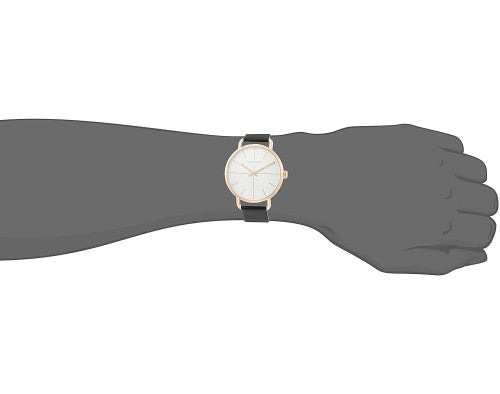  Shop Authentic Calvin Klein Even White Dial Black Leather Strap Watch for Women - K7B216C6 - Luxxuri