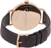  Shop Authentic Calvin Klein Even Grey Dial Brown Leather Strap Watch for Women - K7B216G3 - Luxxuri