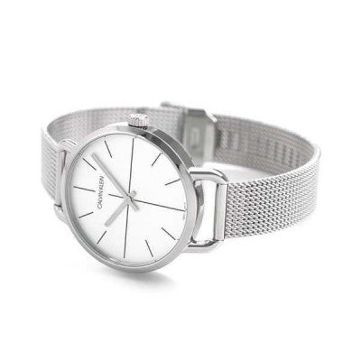  Shop Authentic Calvin Klein Even White Dial Silver Mesh Bracelet Watch for Women - K7B23126 - Luxxuri