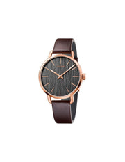  Shop Authentic Calvin Klein Even Grey Dial Brown Leather Strap Watch for Women - K7B216G3 - Luxxuri