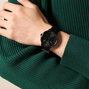  Shop Authentic Calvin Klein High Noon Quartz Black Dial Black Leather Strap Watch for Men - K8M214CB - Luxxuri