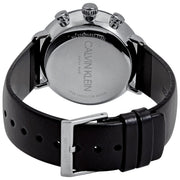  Shop Authentic Calvin Klein High Noon Chronograph Blue Dial Black Leather Strap Watch for Men - K8M271CN - Luxxuri