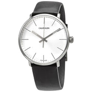  Shop Authentic Calvin Klein High Noon Quartz White Dial Black Leather Strap Watch for Men - K8M211C6 - Luxxuri