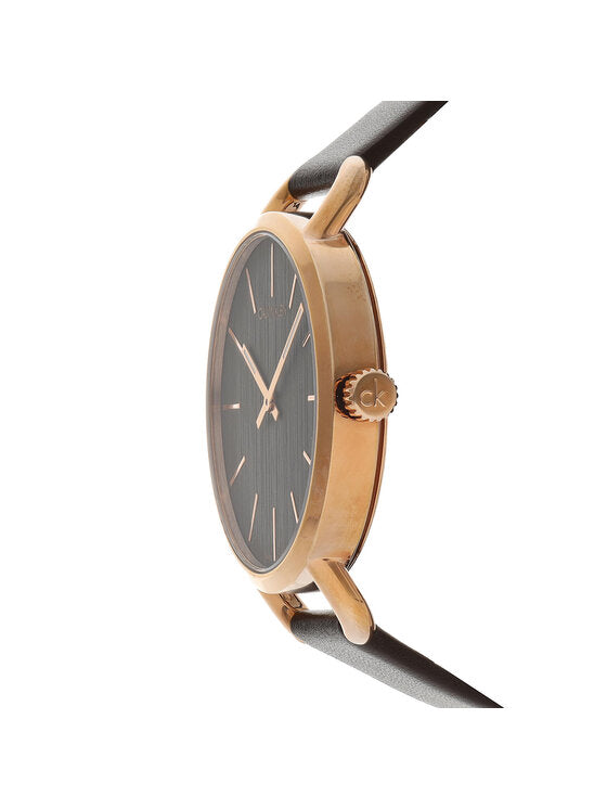  Shop Authentic Calvin Klein Even Grey Dial Brown Leather Strap Watch for Women - K7B236G3 - Luxxuri
