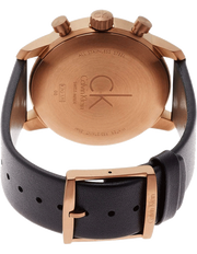  Shop Authentic Calvin Klein City Chronograph Black Dial Black Leather Strap Watch for Men - K2G17TC1 - Luxxuri