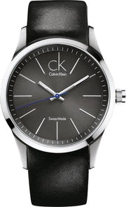  Shop Authentic Calvin Klein City Black Dial Black Leather Strap Watch for Men - K2G21107 - Luxxuri