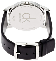  Shop Authentic Calvin Klein City Black Dial Black Leather Strap Watch for Men - K2G211C1 - Luxxuri