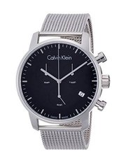  Shop Authentic Calvin Klein City Chronograph Black Dial Silver Mesh Bracelet Watch for Men - K2G27121 - Luxxuri