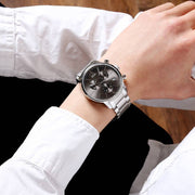 Shop Authentic Calvin Klein City Chronograph Black Dial Silver Steel Strap Watch for Men - K2G27143 - Luxxuri