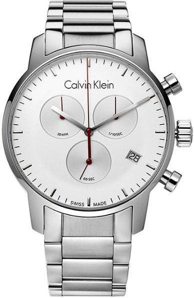  Shop Authentic Calvin Klein City Chronograph White Dial Silver Steel Strap Watch for Men - K2G271Z6 - Luxxuri