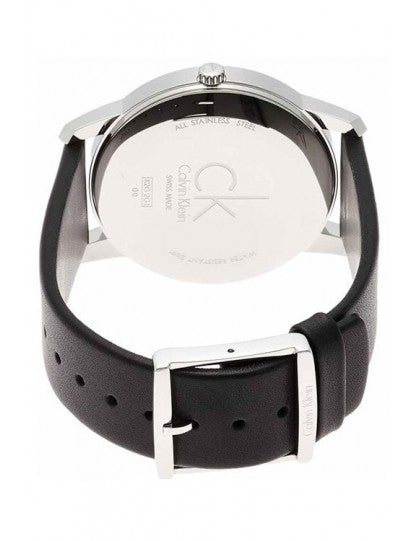  Shop Authentic Calvin Klein City Quartz Black Dial Black Leather Strap Watch for Men - K2G2G1C1 - Luxxuri