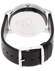  Shop Authentic Calvin Klein City White Dial Black Leather Strap Watch for Men - K2G2G1CD - Luxxuri