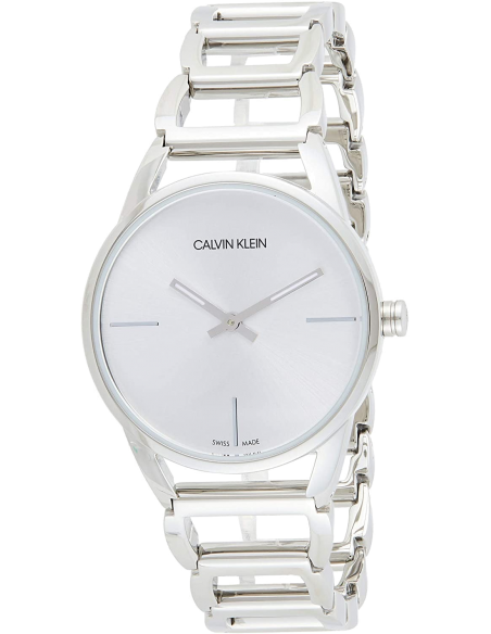  Shop Authentic Calvin Klein Stately White Dial Silver Steel Strap Watch for Women - K3G23126 - Luxxuri