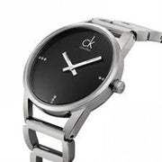  Shop Authentic Calvin Klein Stately Black Dial Silver Steel Strap Watch for Women - K3G2312S - Luxxuri