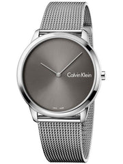  Shop Authentic Calvin Klein Minimal Grey Dial Silver Mesh Bracelet Watch for Men - K3M211Y3 - Luxxuri