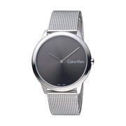  Shop Authentic Calvin Klein Minimal Grey Dial Silver Mesh Bracelet Watch for Men - K3M211Y3 - Luxxuri