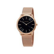  Shop Authentic Calvin Klein Minimal Black Dial Rose Gold Mesh Bracelet Watch for Women - K3M2262Y - Luxxuri