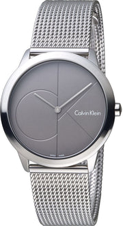  Shop Authentic Calvin Klein Minimal Black Dial Silver Mesh Bracelet Watch for Women - K3M22123 - Luxxuri