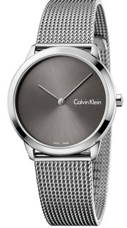  Shop Authentic Calvin Klein Minimal Grey Dial Silver Mesh Bracelet Watch for Men - K3M22124 - Luxxuri