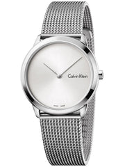  Shop Authentic Calvin Klein Minimal SIlver Dial Silver Mesh Bracelet Watch for Women - K3M221Y6 - Luxxuri
