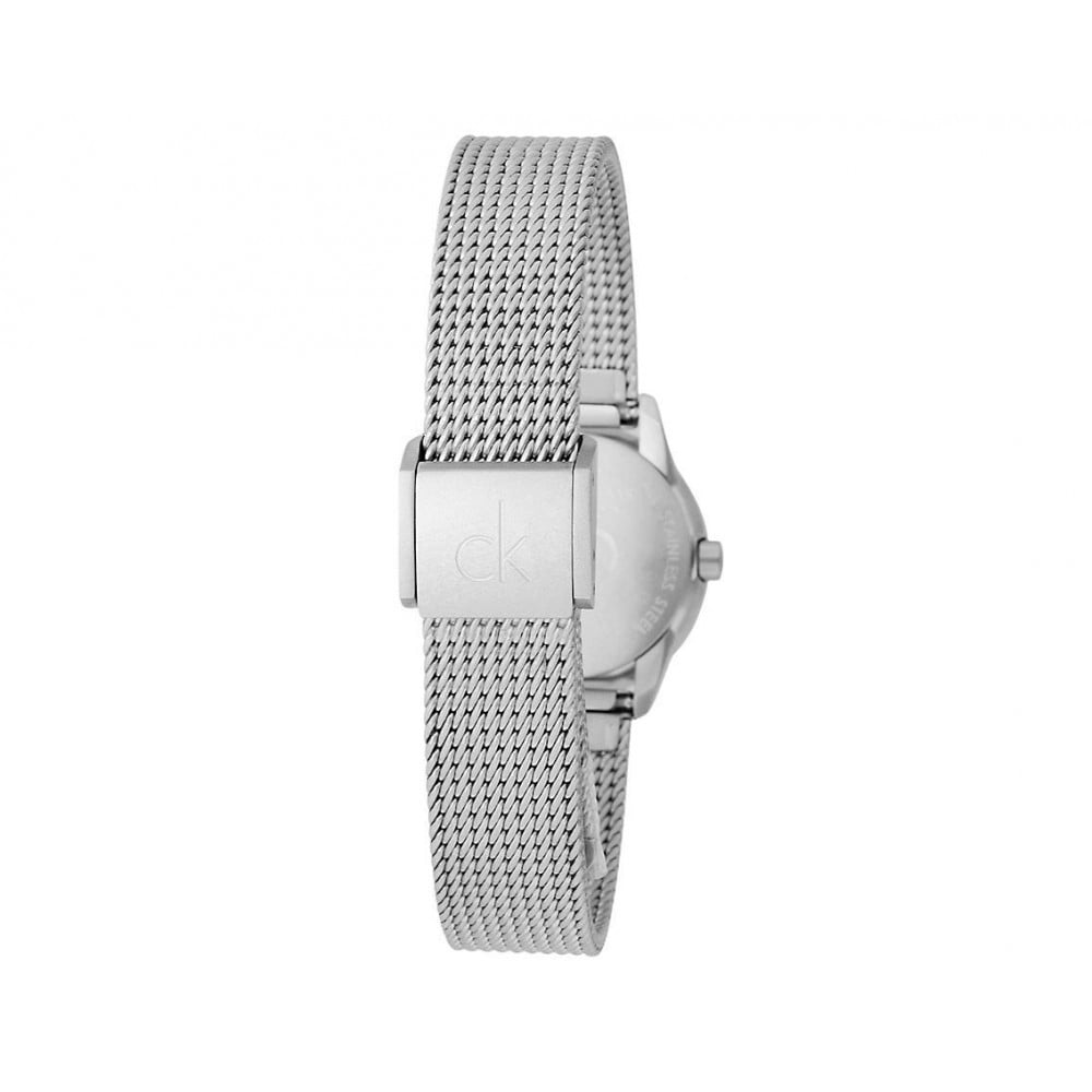  Shop Authentic Calvin Klein Minimal White Dial Silver Mesh Bracelet Watch for Women - K3M23126 - Luxxuri