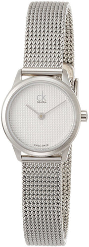  Shop Authentic Calvin Klein Minimal White Dial Silver Mesh Bracelet Watch for Women - K3M2312Y - Luxxuri